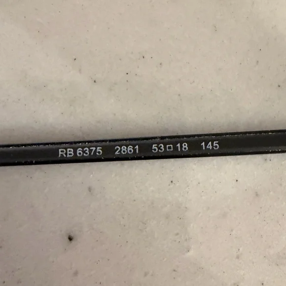 RAY BAN FRAMES ONLY EYEGLASSES RB 6375 2861 BLACK 53-18-145 - Picture 3 of 14